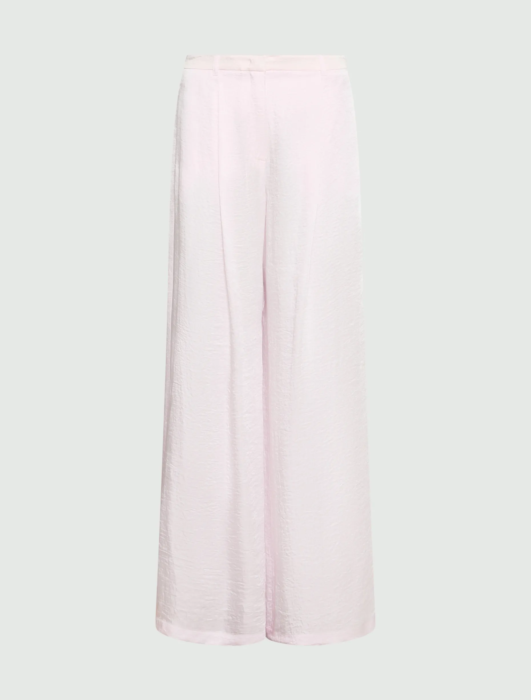 Pantalone ampio in twill crinckle - ROSA