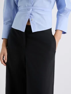 Pantalone ampio stretch - NERO