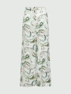 Pantalone a palazzo in lino - BIANCO OTTICO