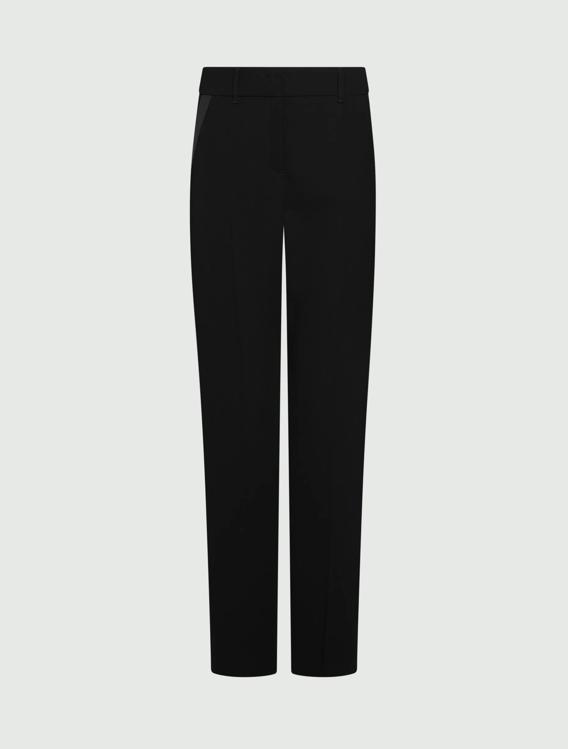 Pantalone dritto in envers satin - NERO