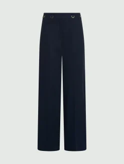 Pantalone dritto in gabardina - BLU
