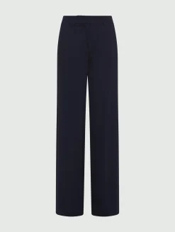 Pantalone dritto in jersey - BLU