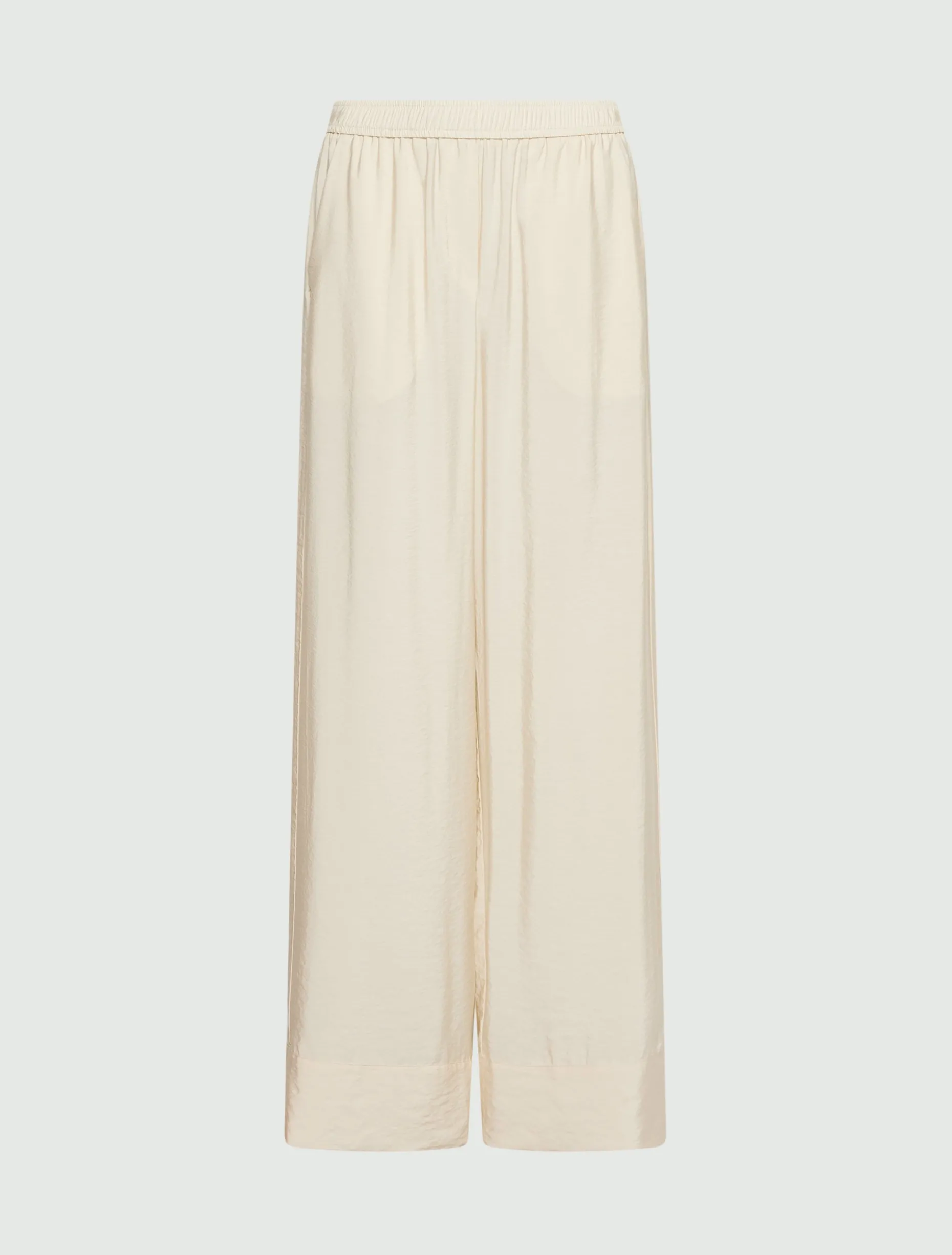 Pantalone dritto in misto viscosa - PANNA