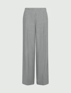 Pantalone in misto lino lavato - GRIGIO MELANGE