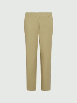 Pantalone in popeline stretch - KAKI