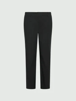 Pantalone in popeline stretch - NERO