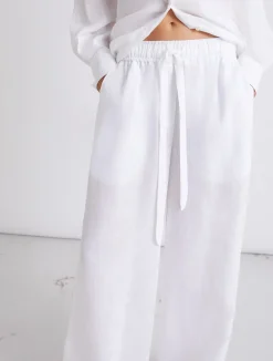 Pantalone in puro lino - BIANCO OTTICO