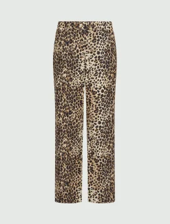Pantalone in stuoia di misto lino - BEIGE