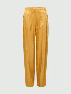 Pantalone in viscosa jacquard - ZAFFERANO