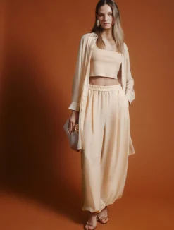 Pantalone jogger in satin - NUDO