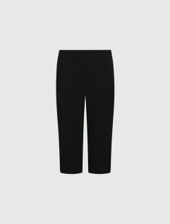Pantalone pinocchietto in envers satin - NERO