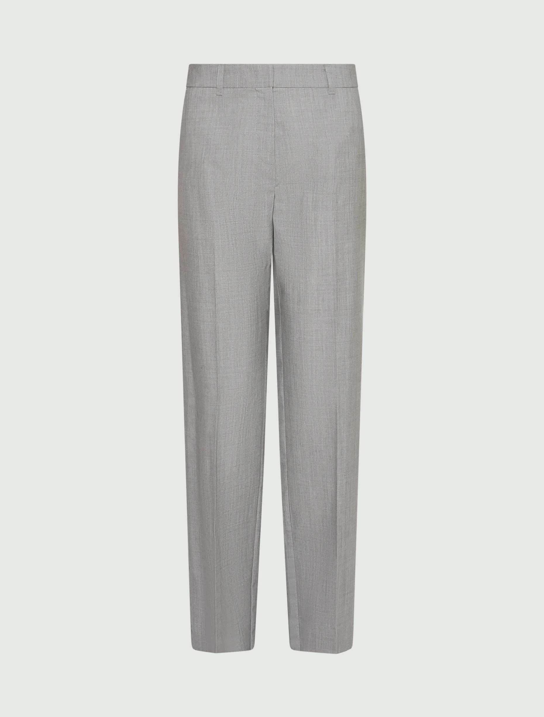 Pantalone sartoriale in lana e seta effetto grisaglia - GRIGIO