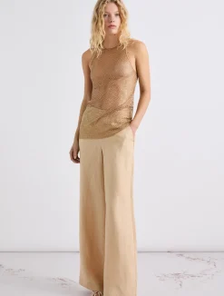Pantalone wide leg in lino - DAINO
