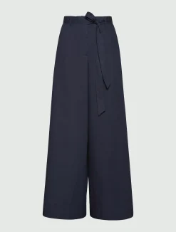 Pantaloni super wide leg - BLU
