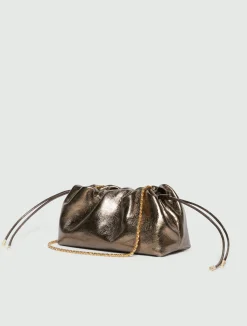 Pochette in pelle laminata - ORO