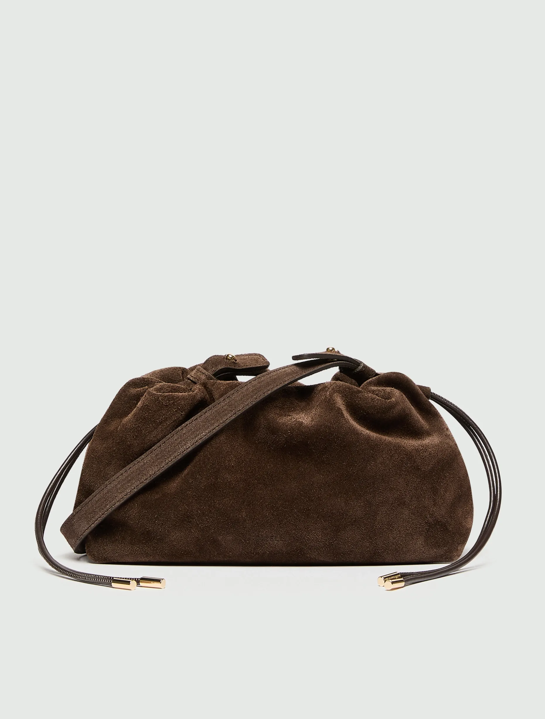 Pochette in pelle scamosciata - TESTA DI MORO