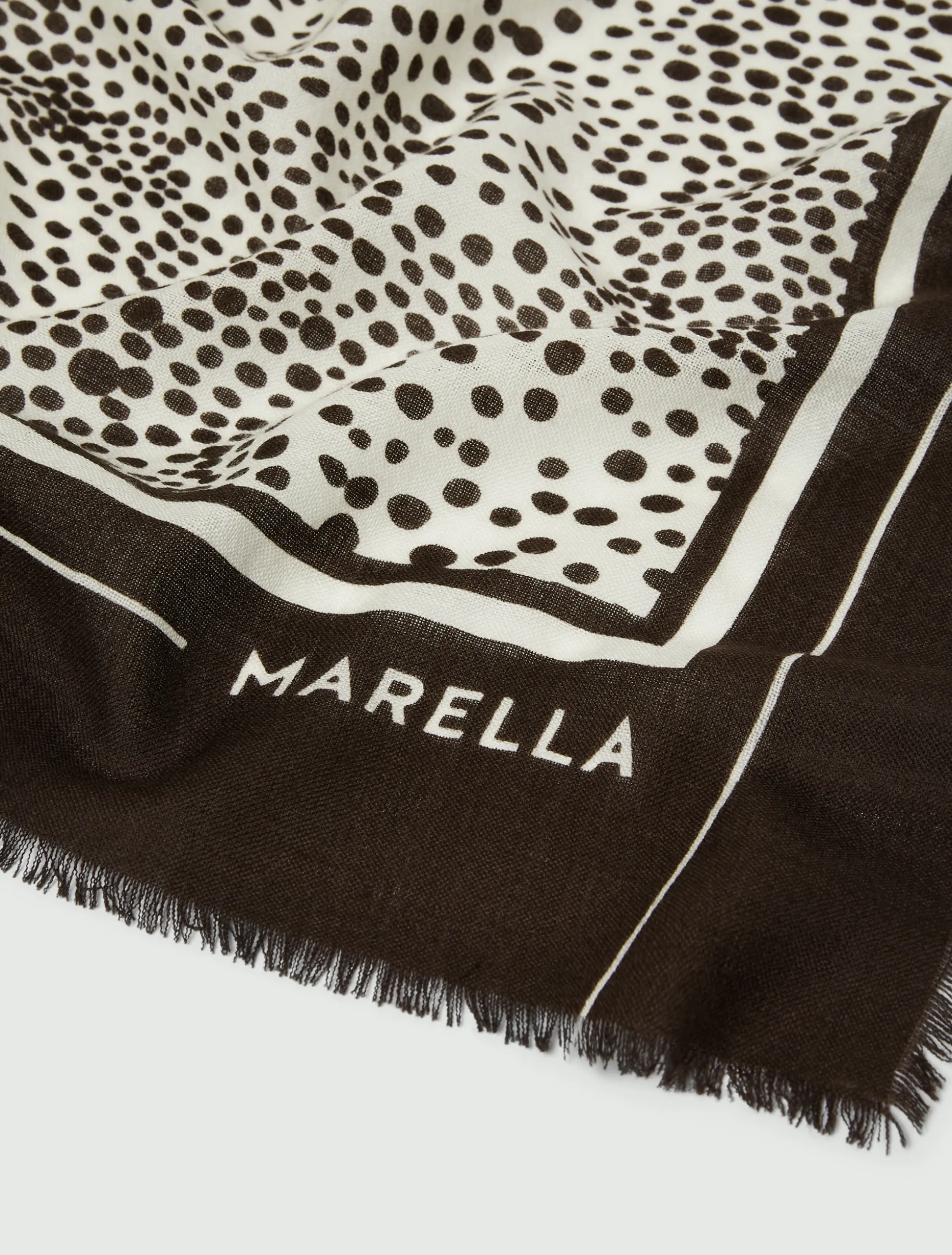 Scialle in lana con fantasia animalier - PANNA