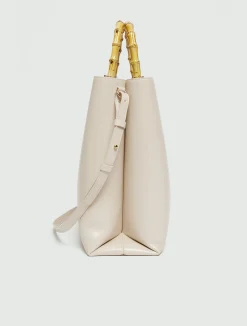Shopper con stampa rettile - AVORIO