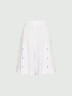 Short in misto lino e viscosa stretch - ROSA