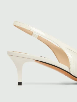 Slingback in nappa - BIANCO LANA