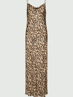 Slip dress in twill - BEIGE