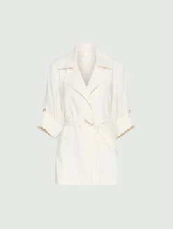 Spolverino con coulisse - BIANCO LANA