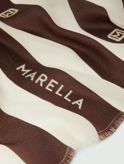 Stola con disegno jacquard - TESTA DI MORO