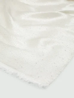 Stola con micro paillette - AVORIO
