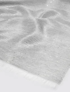 Stola con micro paillette - GRIGIO PERLA