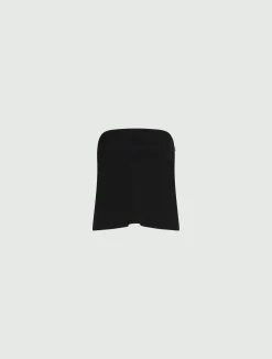 Top bustier in envers satin - NERO