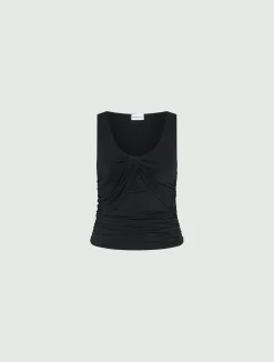 Top con incrocio - NERO