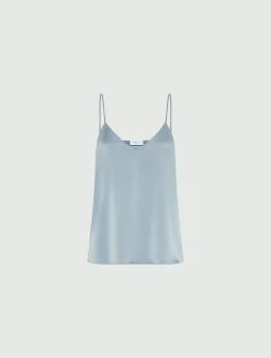 Top con spalline sottili - AZZURRO POLVERE