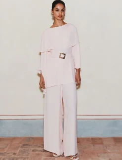 Top dritto in georgette - ROSA