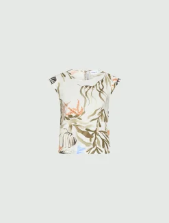 Top smanicato in cotone stretch - BIANCO OTTICO