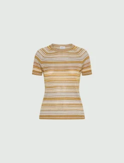 T-shirt con filo di lurex - ZAFFERANO