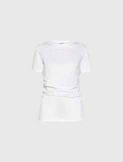 T-shirt girocollo in jersey - BIANCO OTTICO