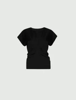 T-shirt in jersey punto Milano - NERO