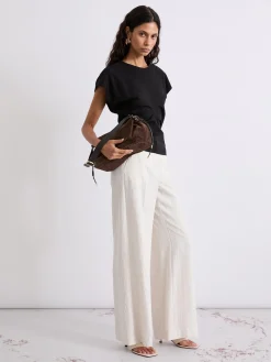 T-shirt in jersey punto Milano - NERO