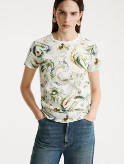 T-shirt in jersey stampato - BIANCO OTTICO